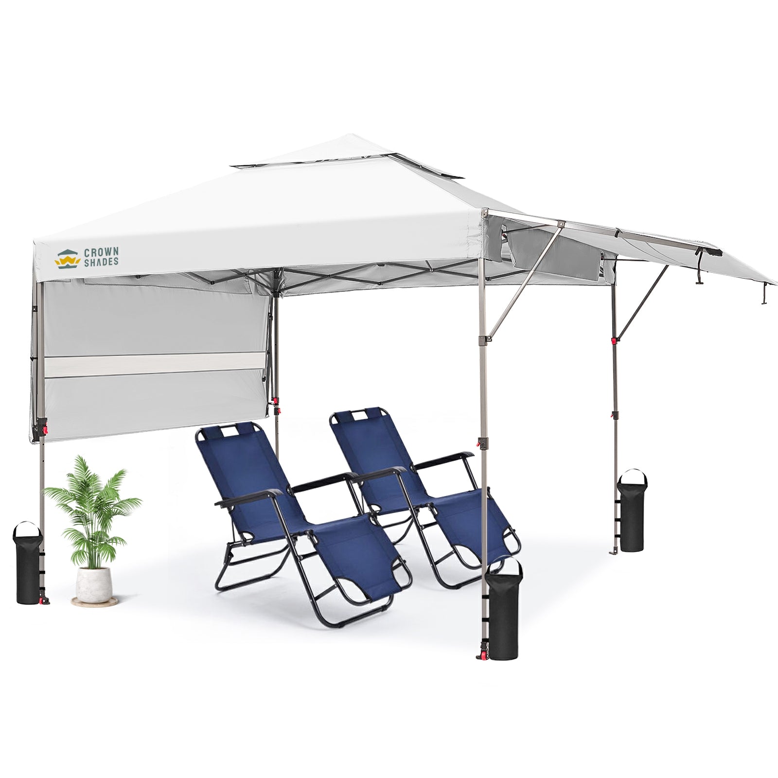 lokomotive zelt 10x18 Pop-up-Baldachin mit 2 ausziehbaren Vordächern