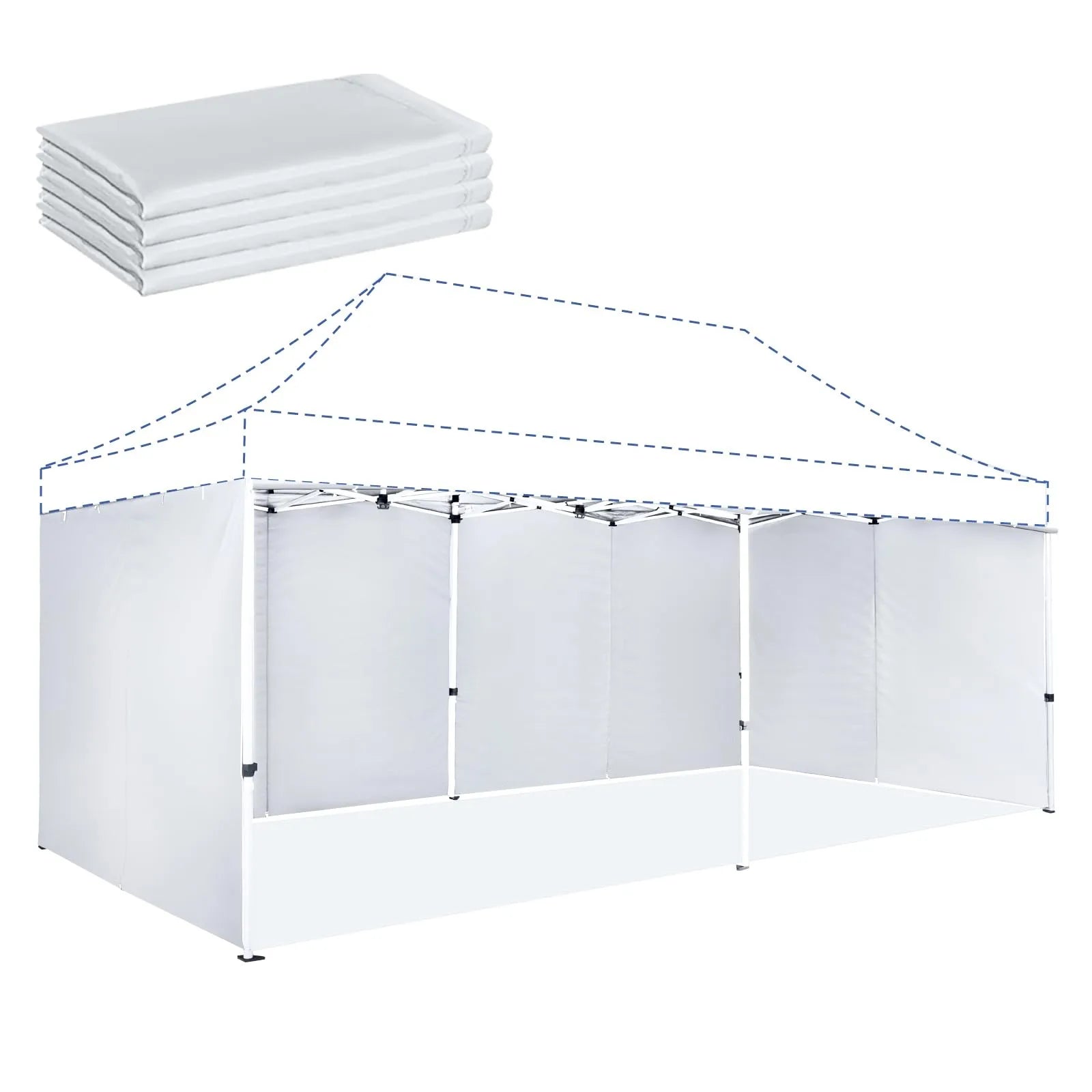 10x20 Canopy Sidewalls (4 Pack) | Crown Shades® Waterproof Tent
