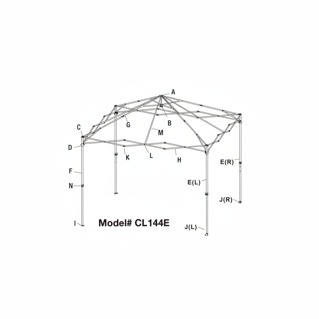 Replacement Canopy Parts| 12'x12' Canopy| Modèle CL144E