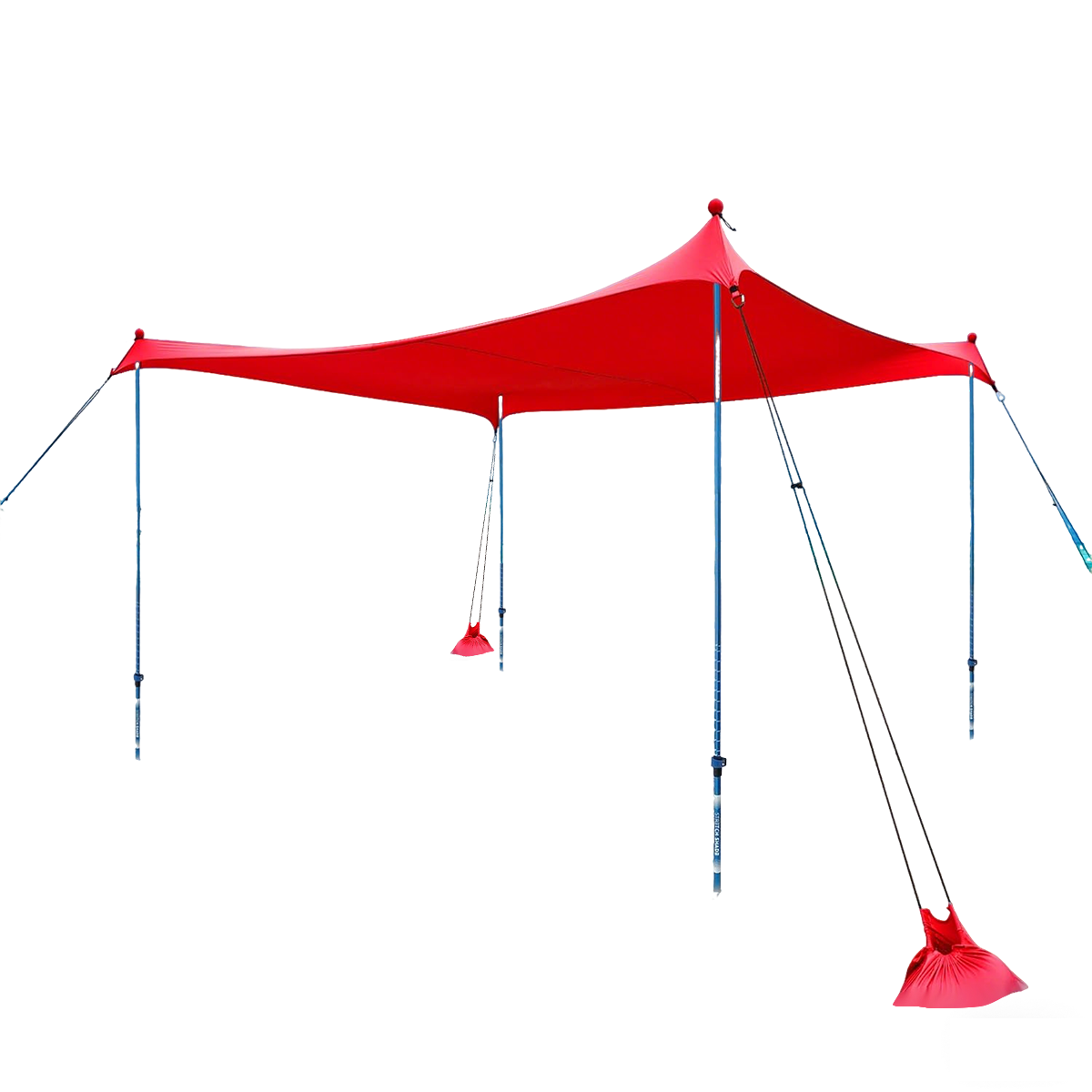 10x10 Beach Sun Shelter - Sand Shovel, Telescoping Poles, Ground Pegs - BT100, BT49