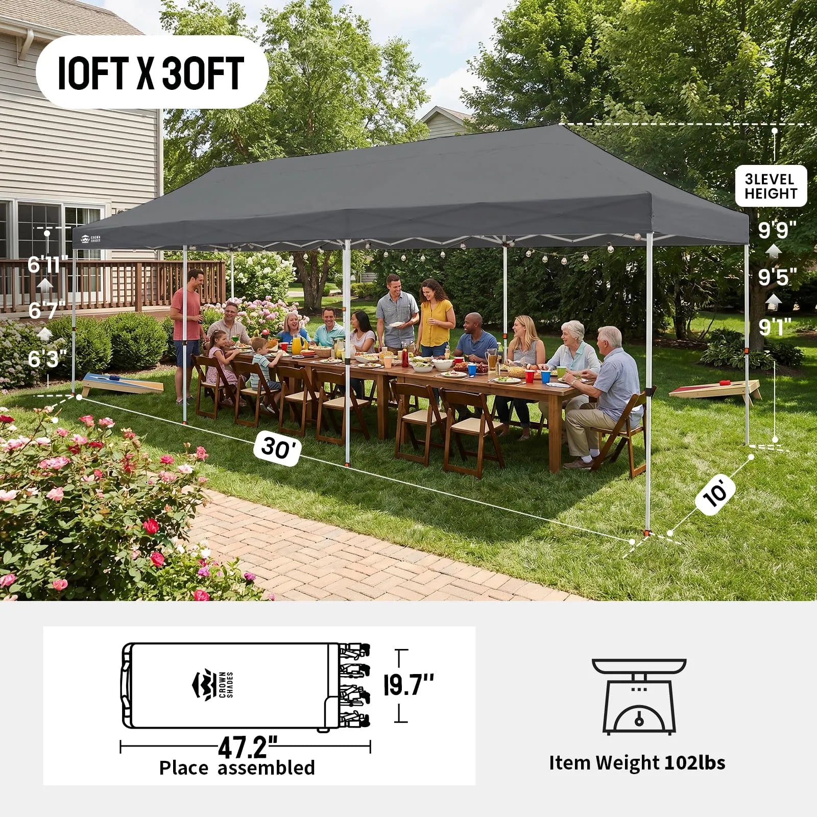Swift-Lock Carpa Instantánea 10'x30'