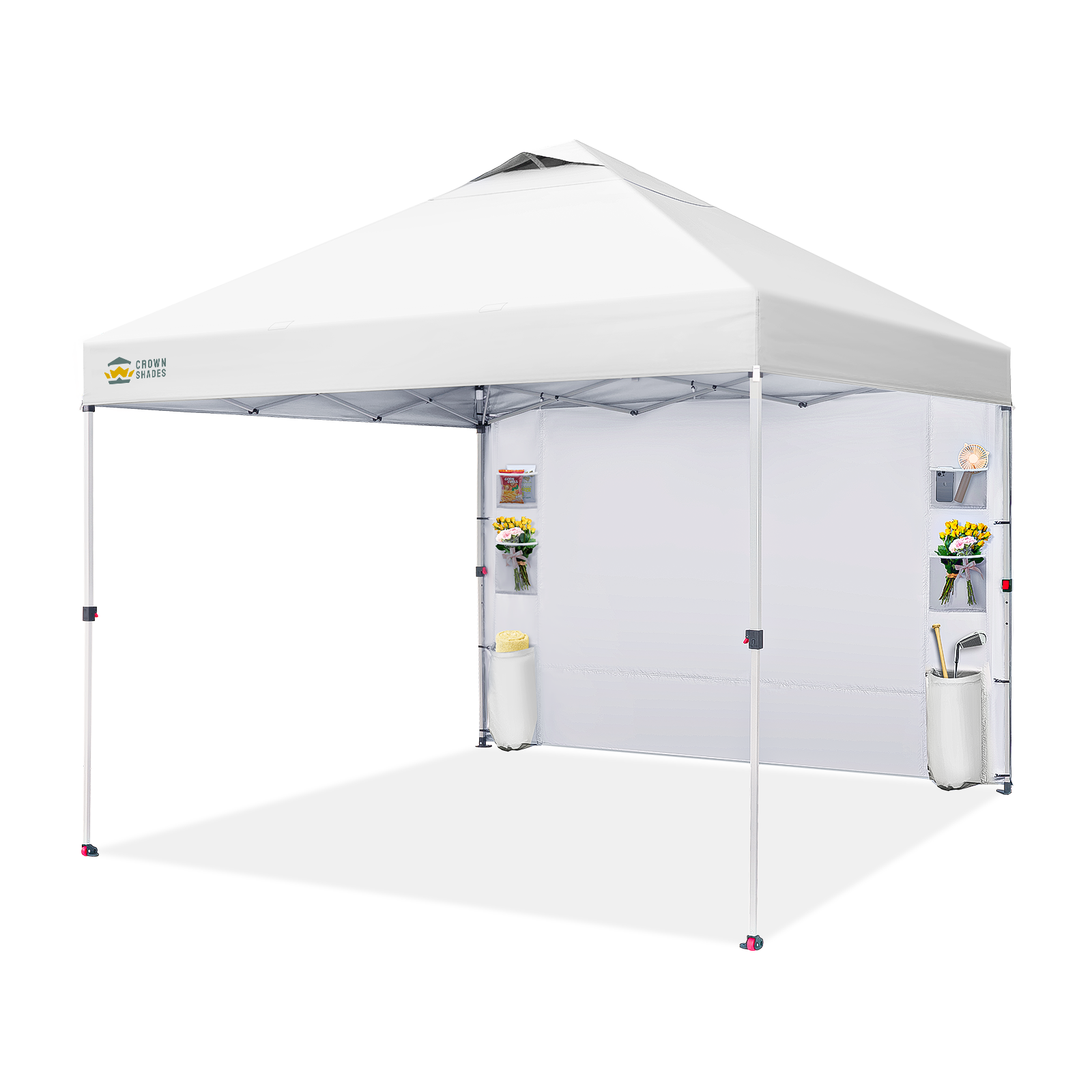 zelt von innen transparent 10x10 Pop-Up-Vordach & 1 Organizer-Seitenwand