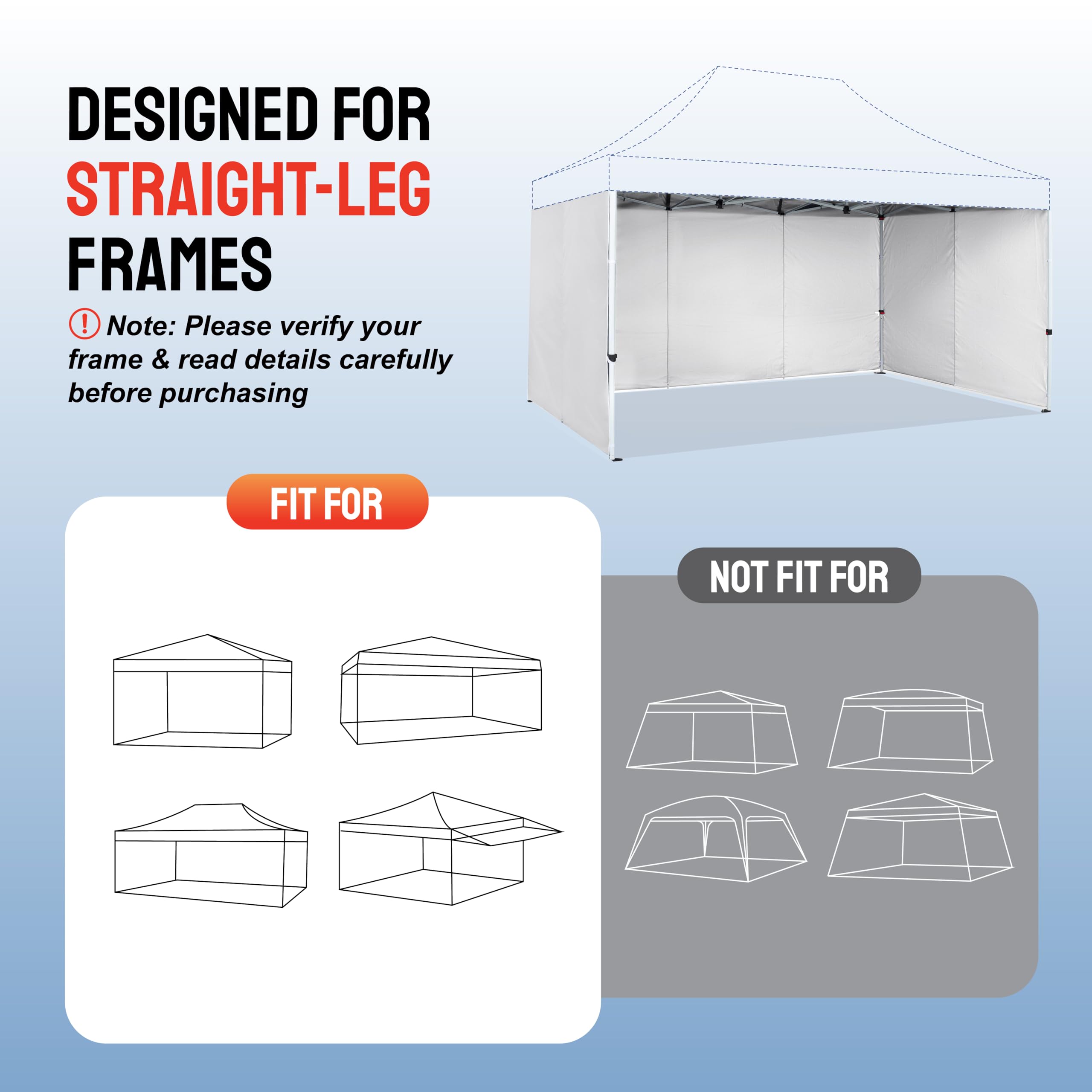 Lonas laterales para toldo 10x15 (paquete de 4)