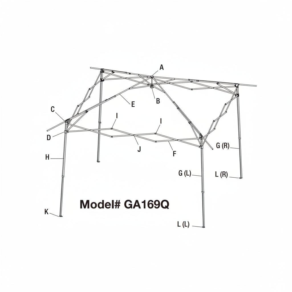 Remplacer la pièce pour auvent 13ft. X 13ft. (GA169Q)