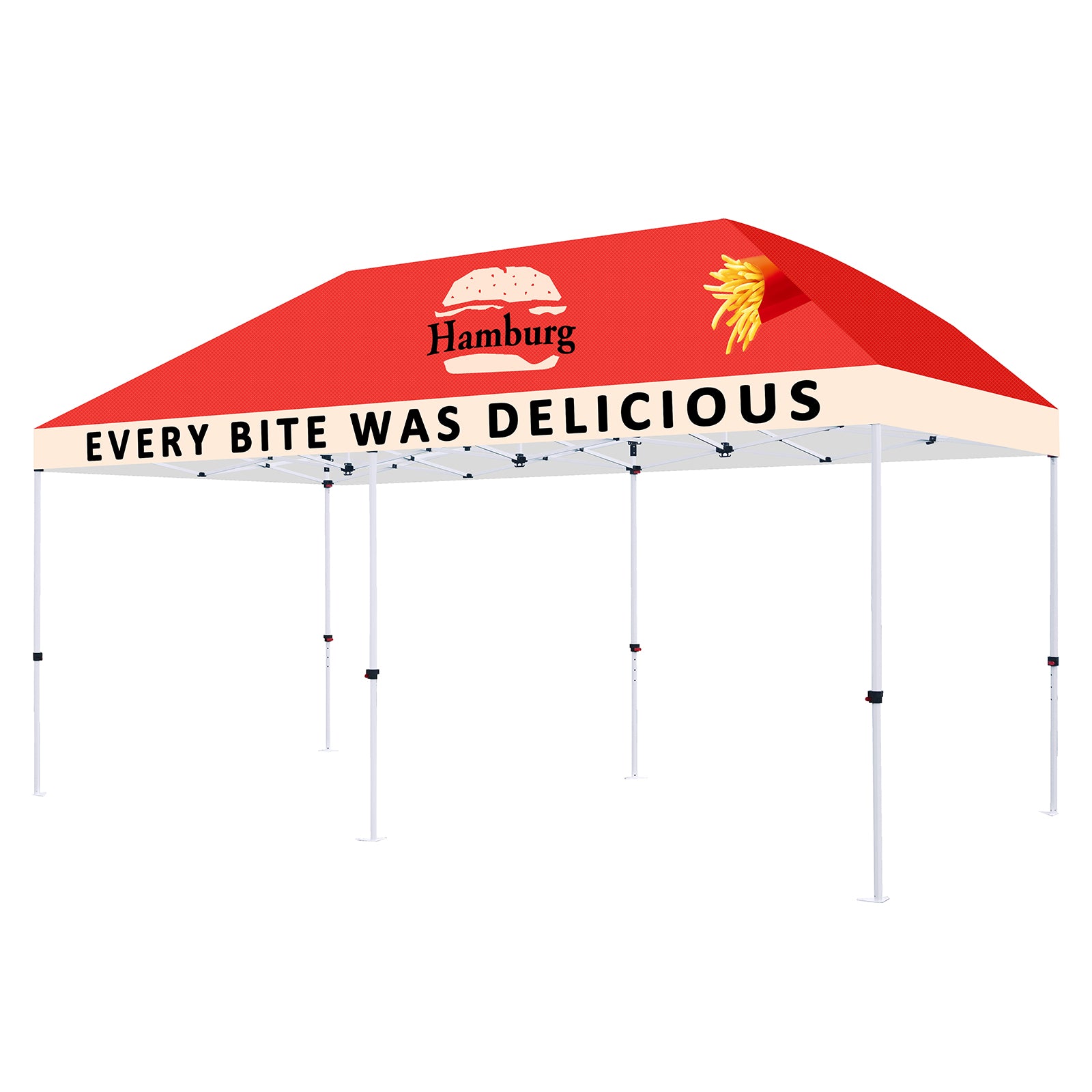 Carpa personalizada Solarex con estructura completamente de acero