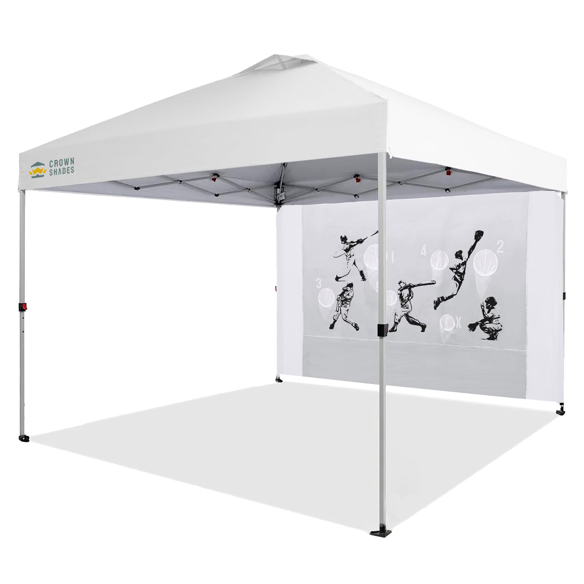 foldable tent canopy CROWN SHADES 10x10 Pop Up Canopy Tent with Game Netting - One Push Setup  Beach Tent – Crown Shades