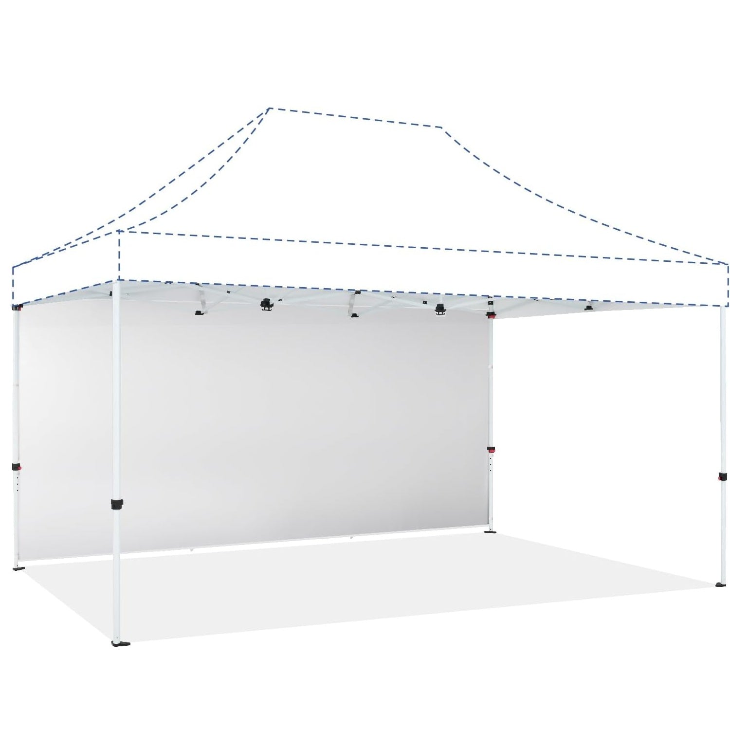 10x15 SunWall Silver Coated for Commercial Canopy