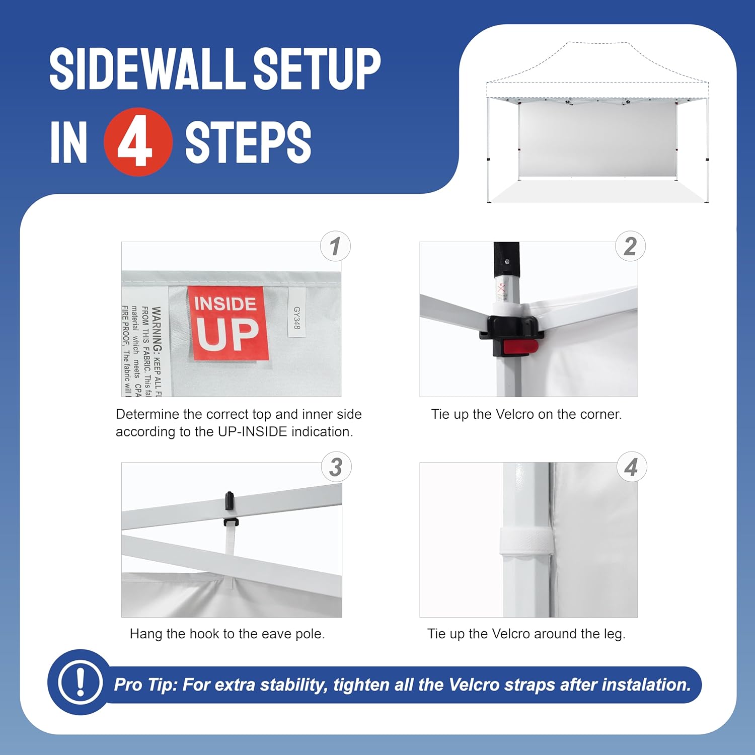 10x15 SunWall Silver Coated for Commercial Canopy