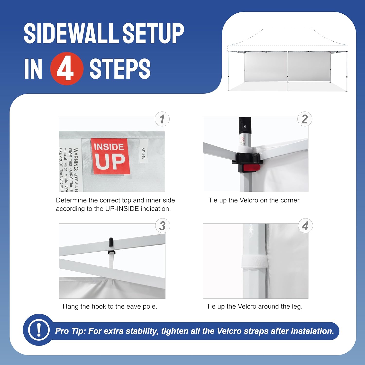 10x20 SunWall Silver Coated for Commercial Canopy