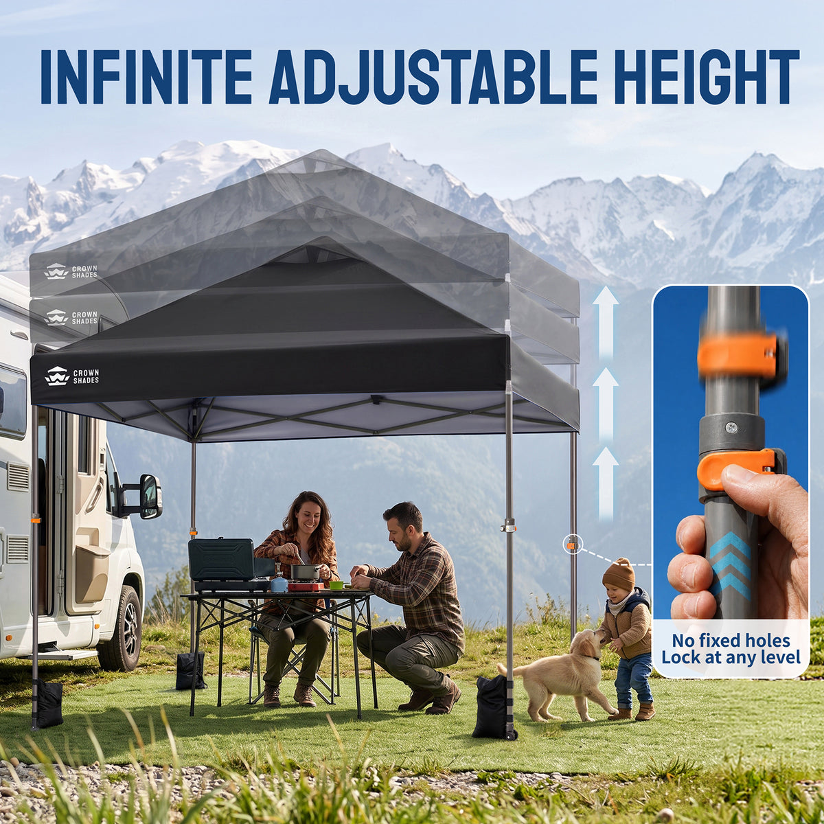 Flex-Lift 10' x 10' Canopy | Infinite Height Adjustment