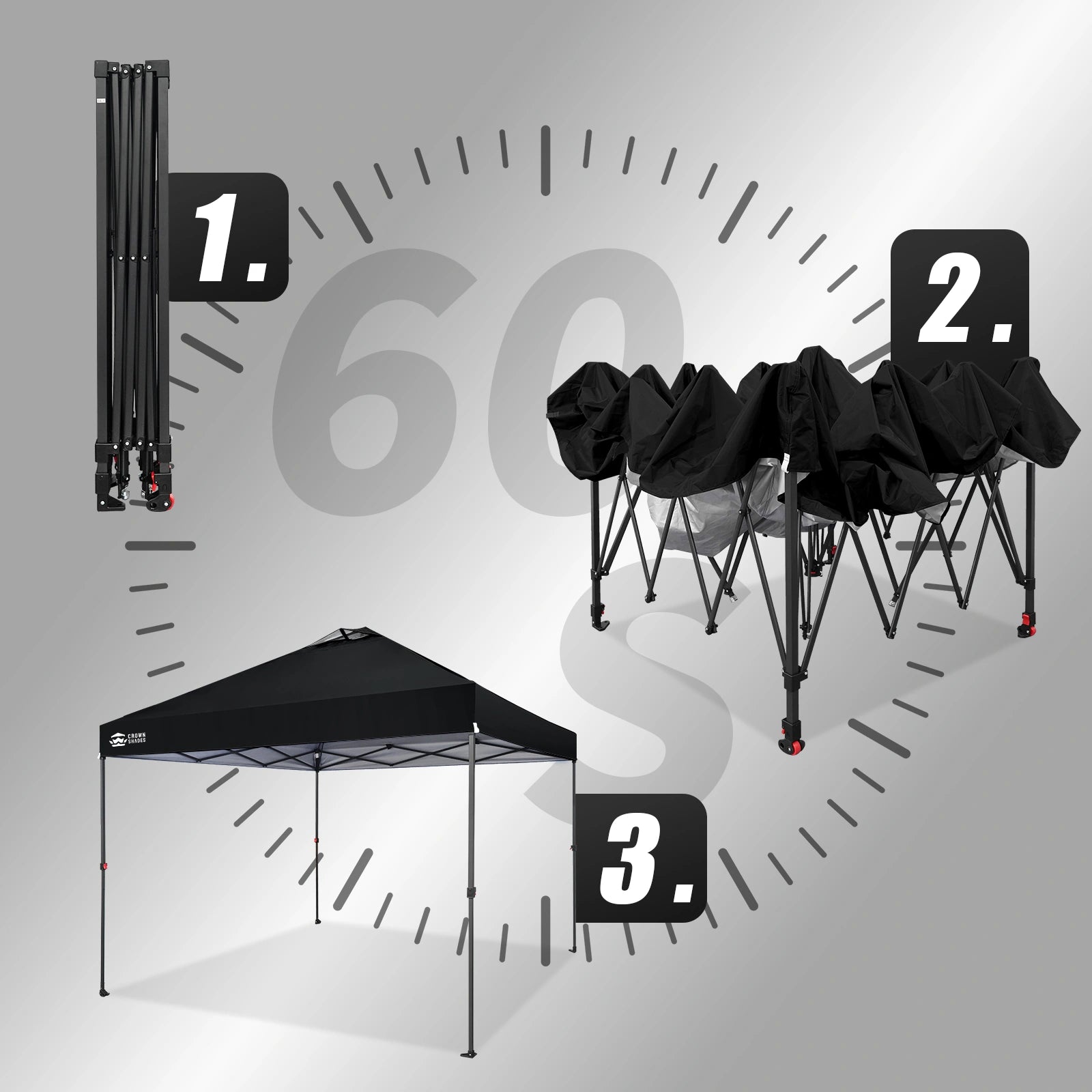 10x10 Pop-up-Überdachung - Leichtgewicht