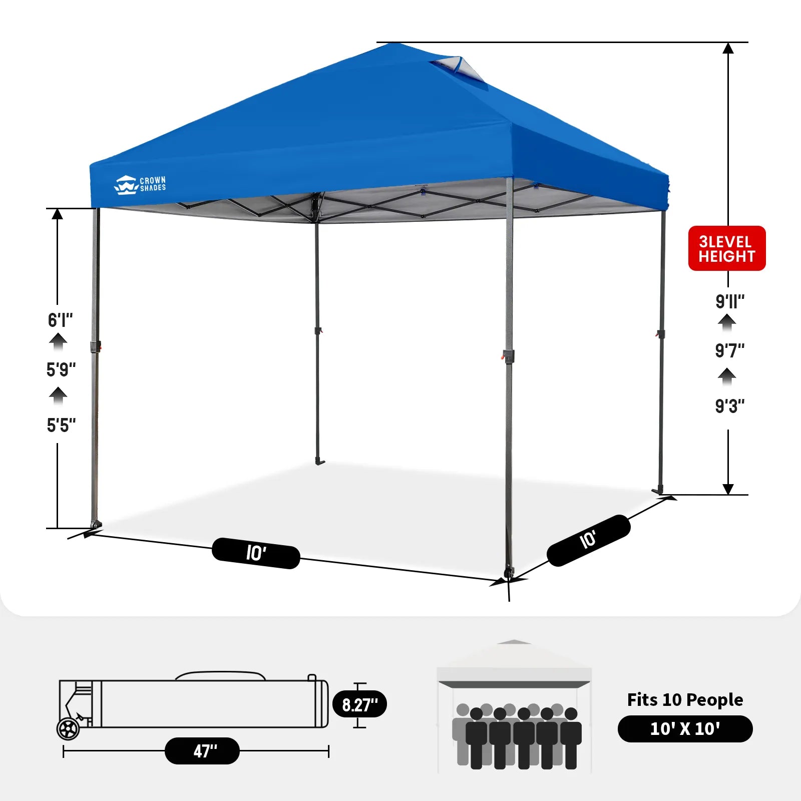 Air-Light Carpa portátil de 10' x 10'