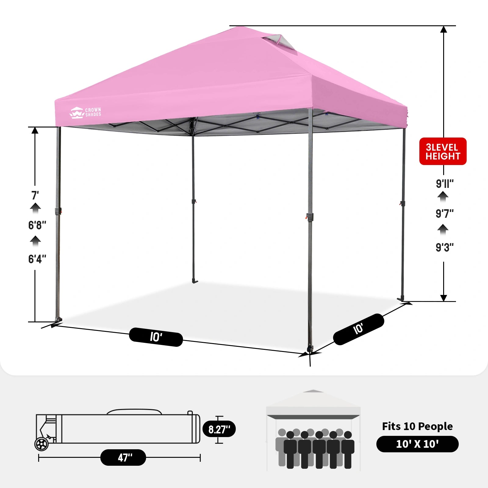Tonnelle portable Air-Light 10' x 10'