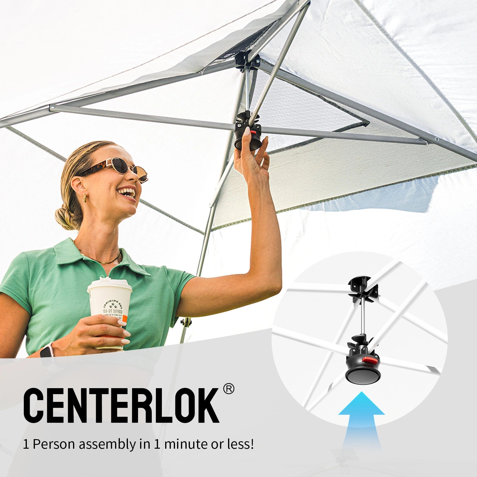 CenterLOK® Tonnelle One-Push™ 10' x 10'