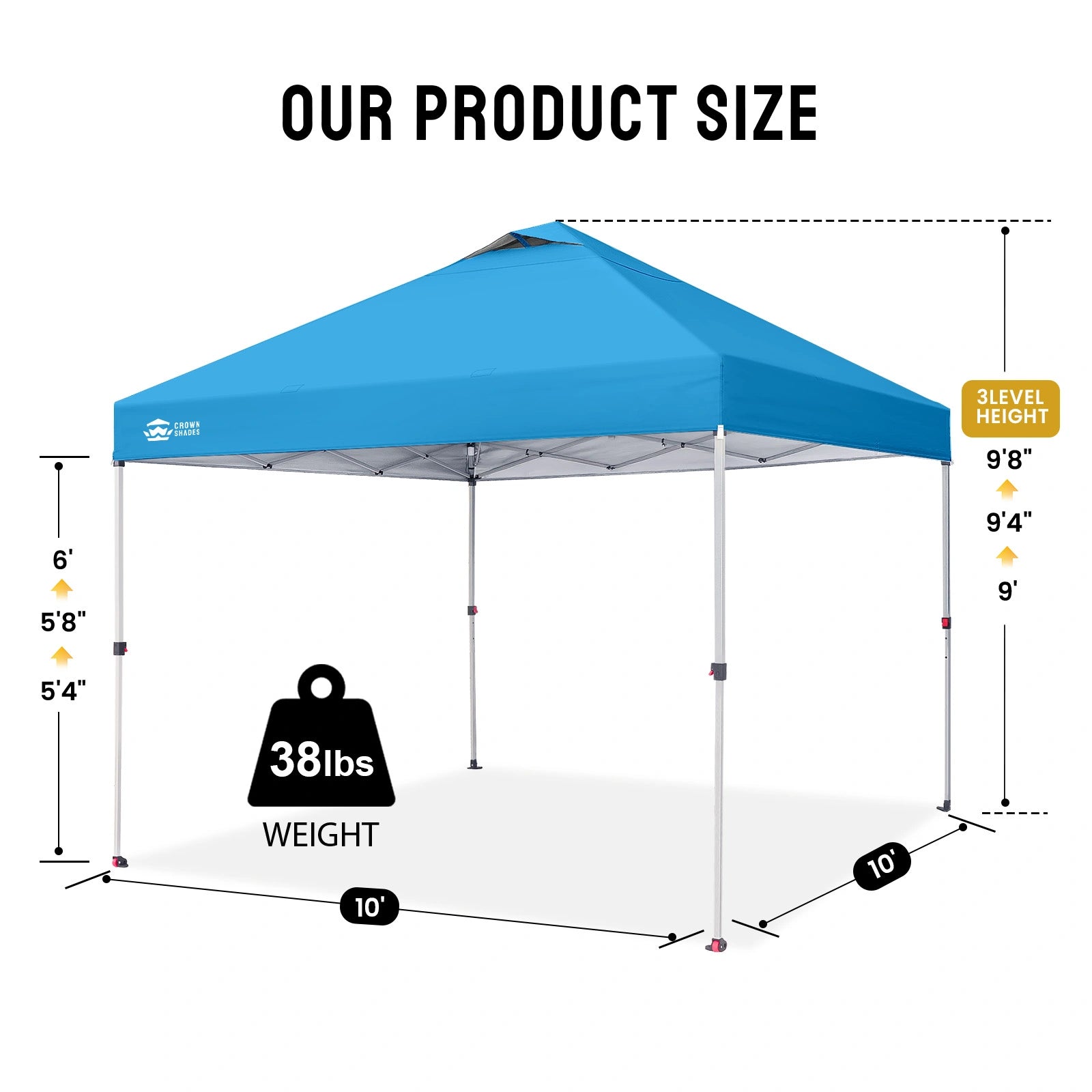 CenterLOK® Toldo 10' x 10' de despliegue con un solo empuje
