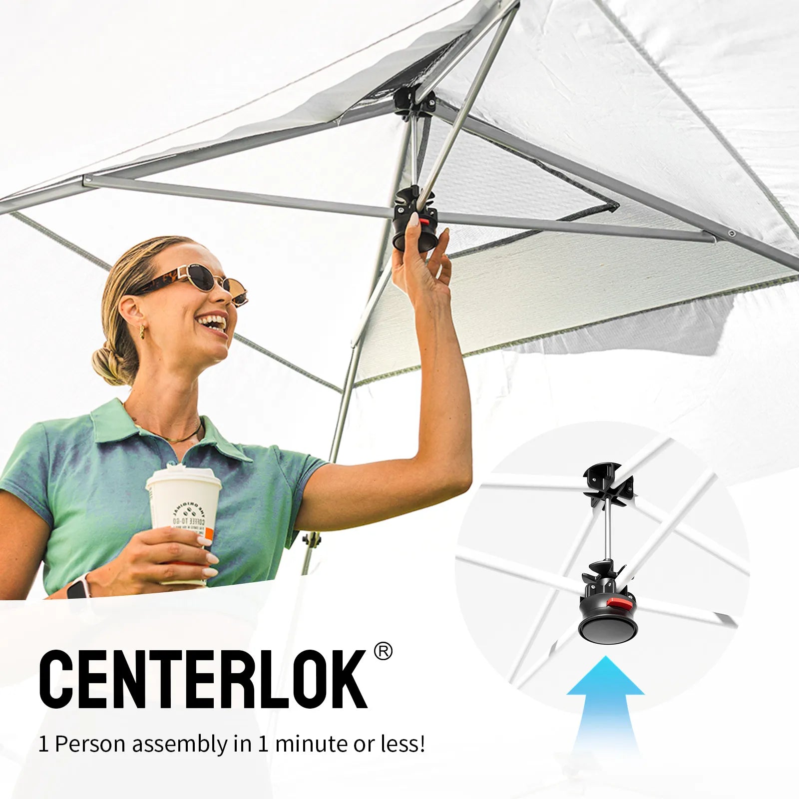 CenterLOK® Tonnelle One-Push™ 10' x 10'