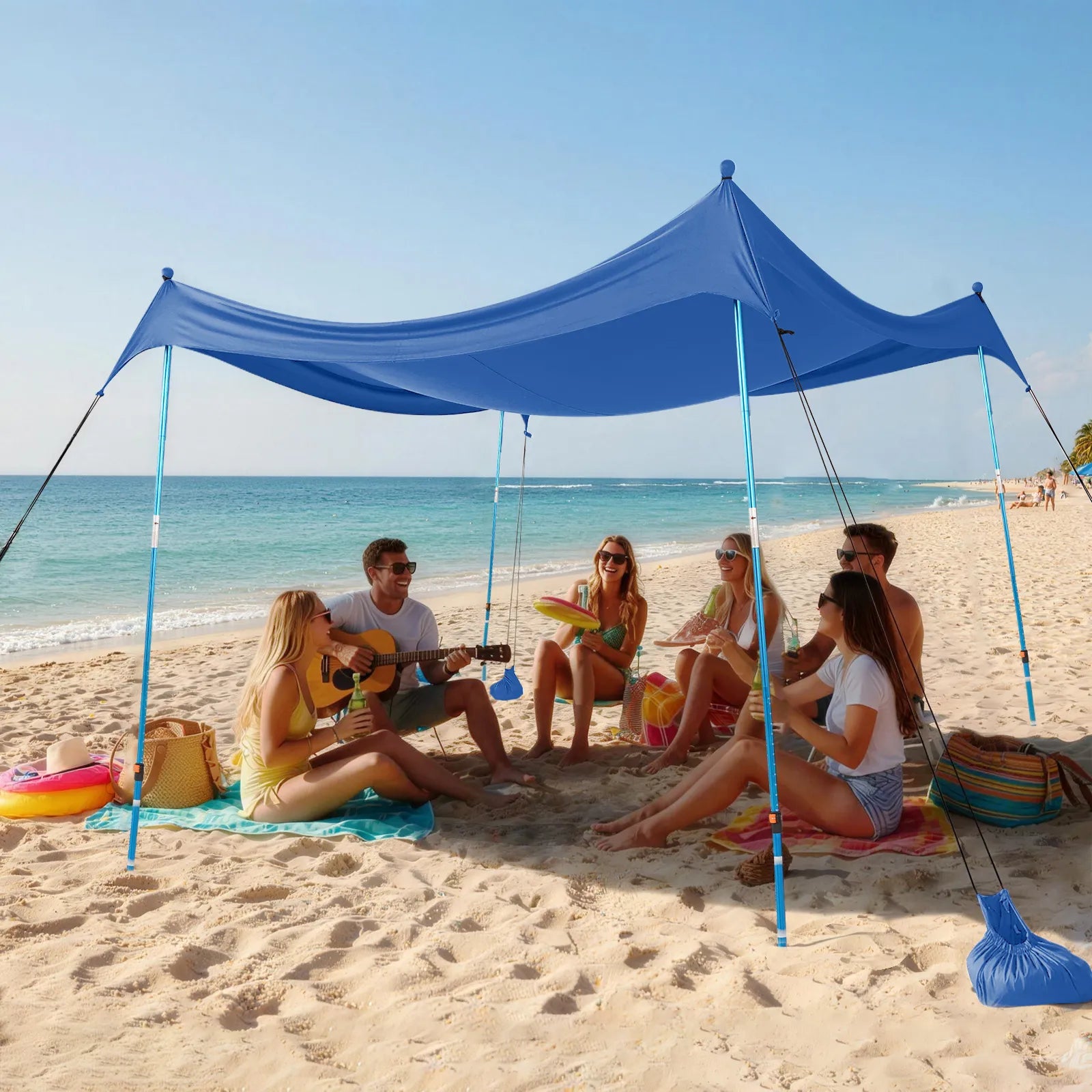 Feather-Lift Tente de plage pop-up | Abri anti-UV 50+ instantané