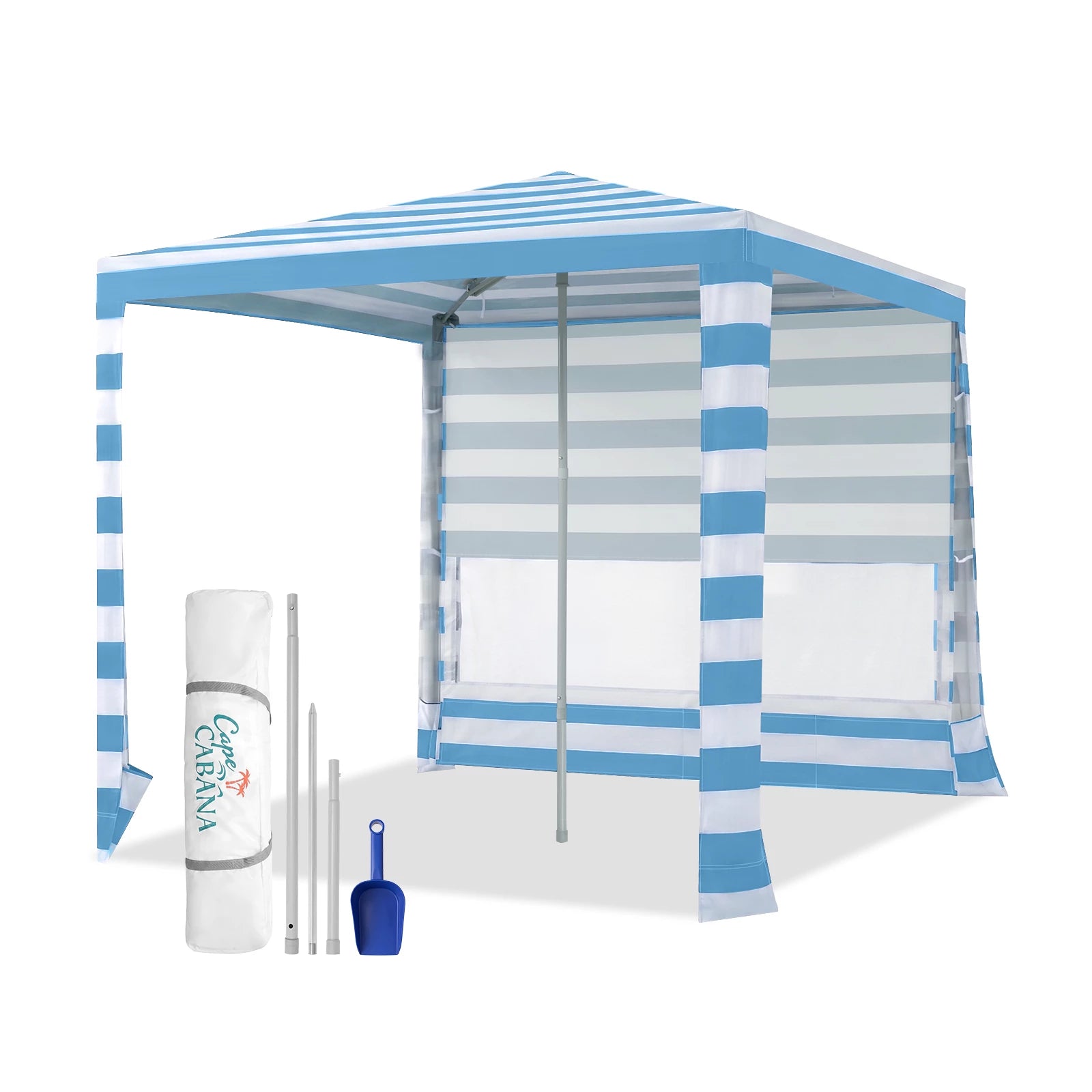 Feather-Lift Tienda Cabana de Playa 6.5' x 6.5' | 1 Pared Lateral