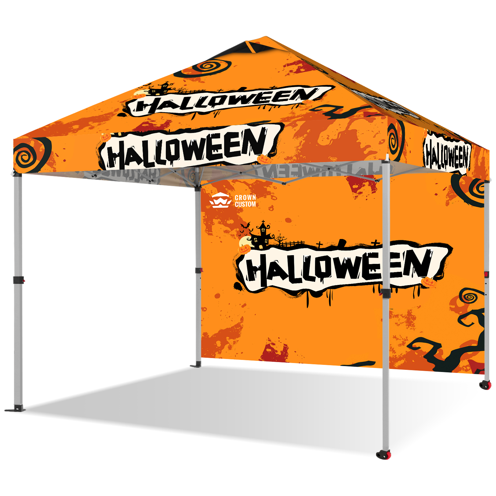 Custom 10x10 Pop Up Canopy para Decoraciones y Eventos de Halloween