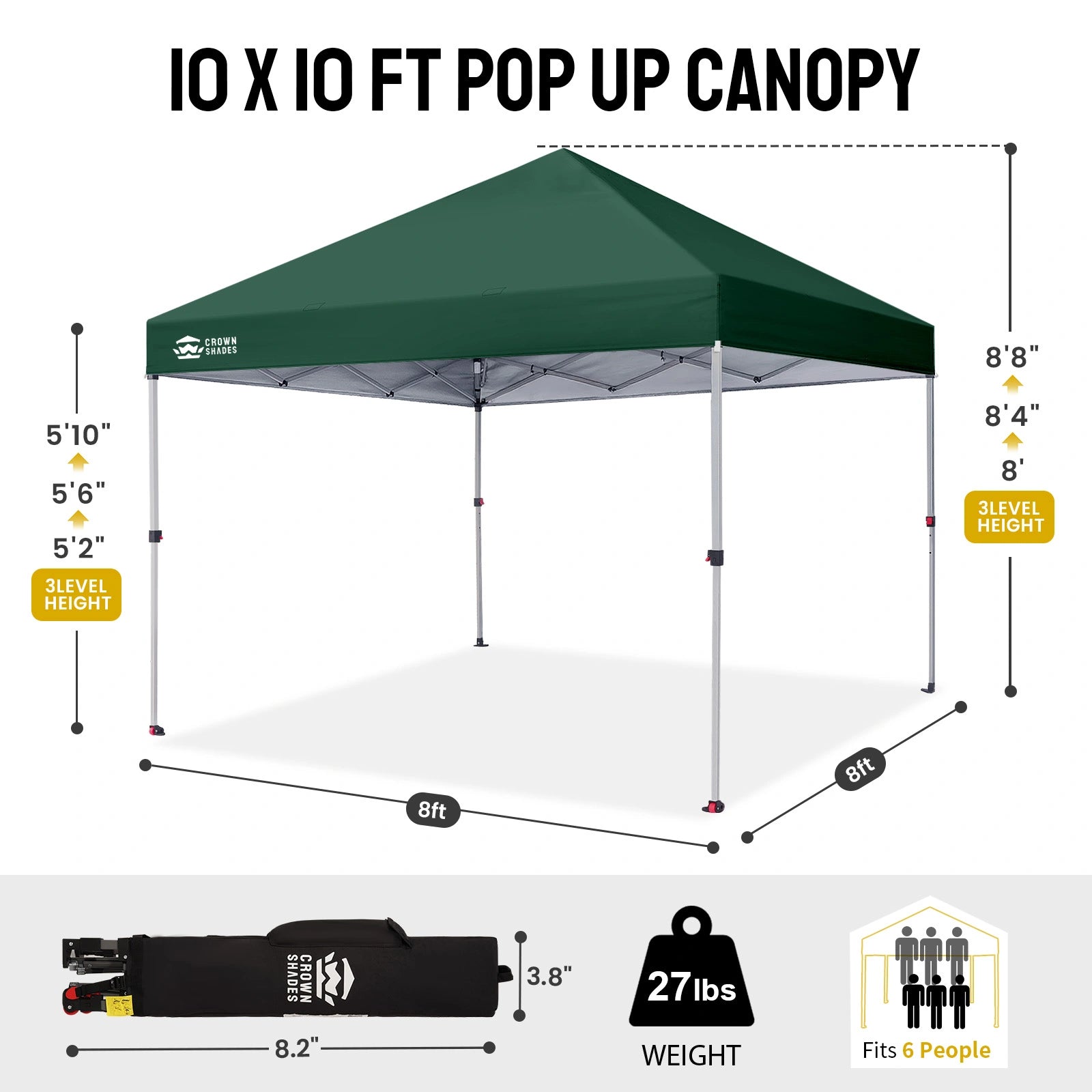 One-Push™ Lite 8' x 8' Canopy