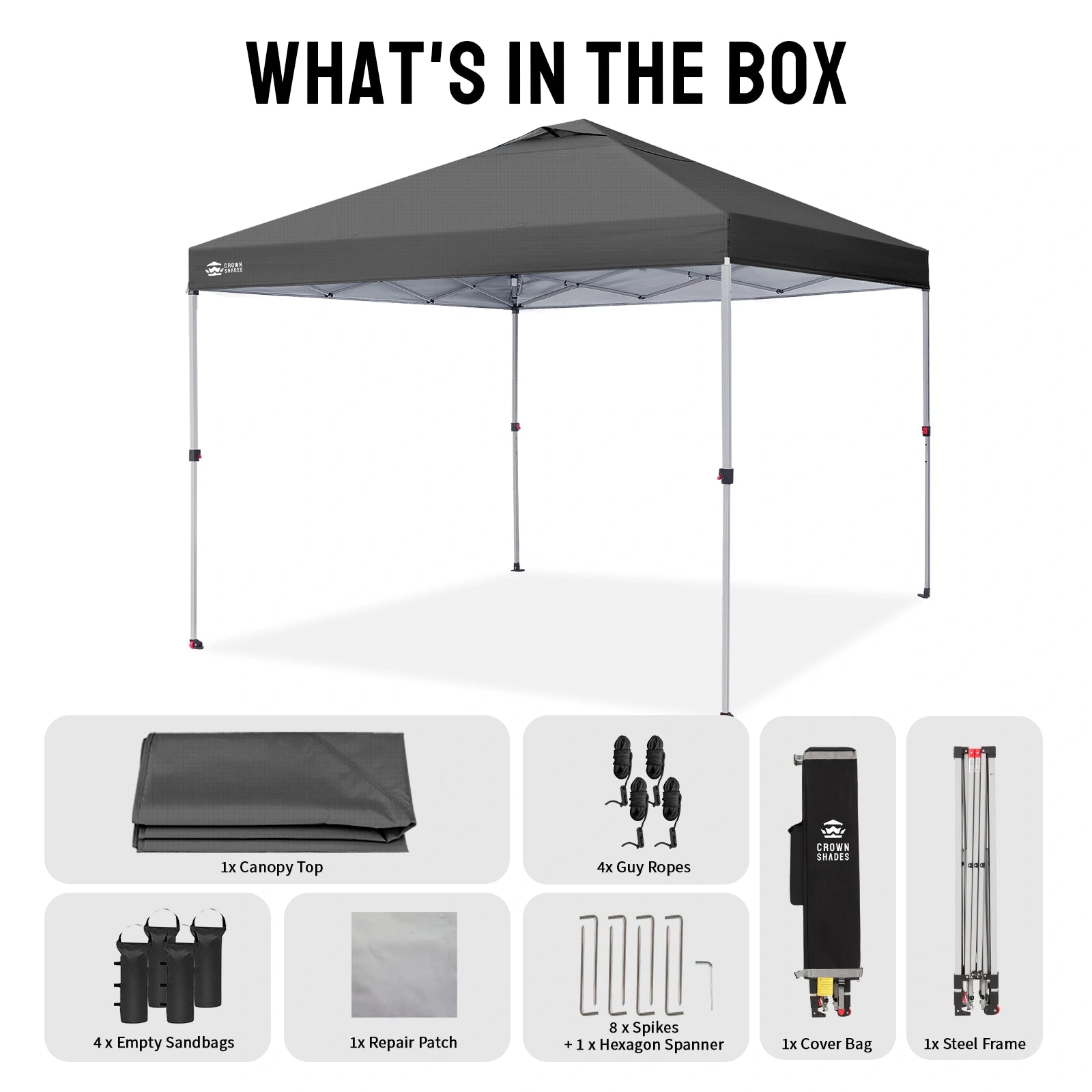 Tonnelle One-Push Max 12' x 12'