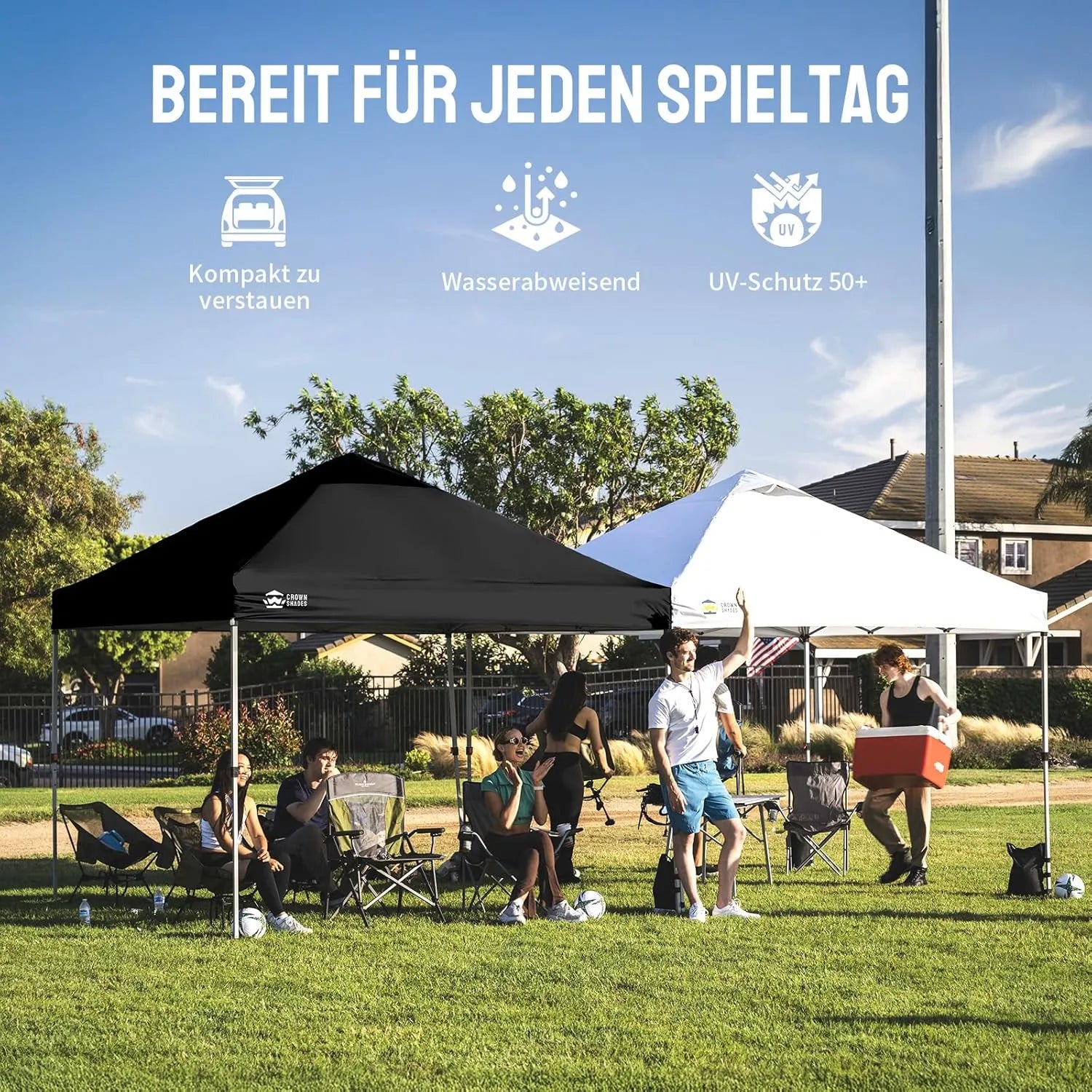 Pop-Up Faltpavillon 3 × 3 m – Wasserdicht, UV50+, Höhenverstellbar, mit Seitenteilen