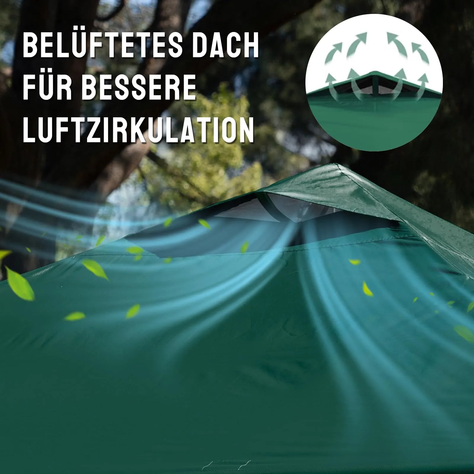 Pop-Up Faltpavillon 3 × 3 m – Wasserdicht, UV50+, Höhenverstellbar, mit Seitenteilen
