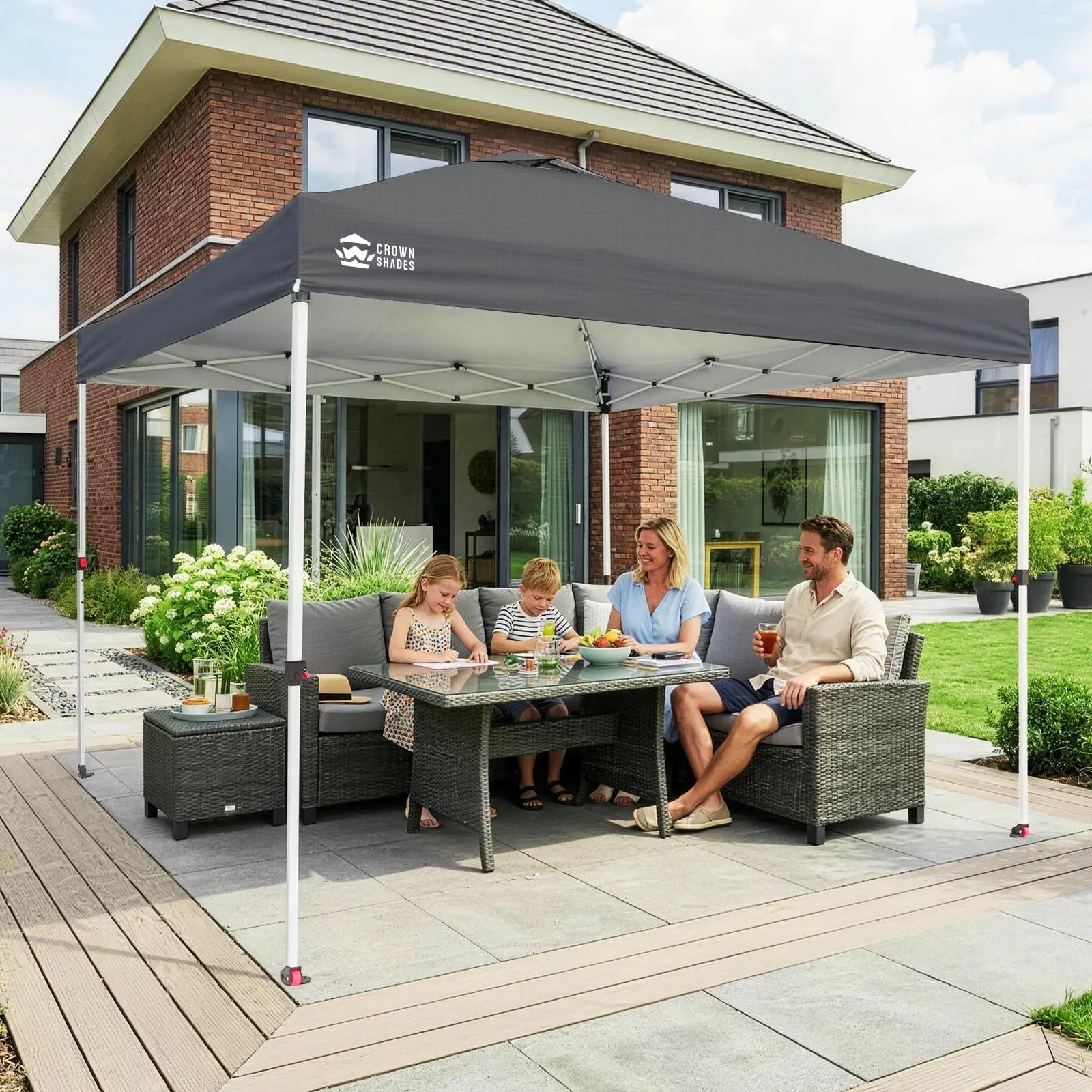 Pop-Up Faltpavillon 3 × 3 m – Wasserdicht, UV50+, Höhenverstellbar, mit Seitenteilen