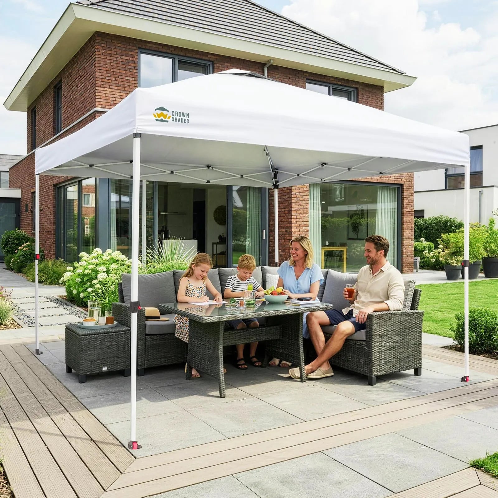 Pop-Up Faltpavillon 3 × 3 m – Wasserdicht, UV50+, Höhenverstellbar, mit Seitenteilen