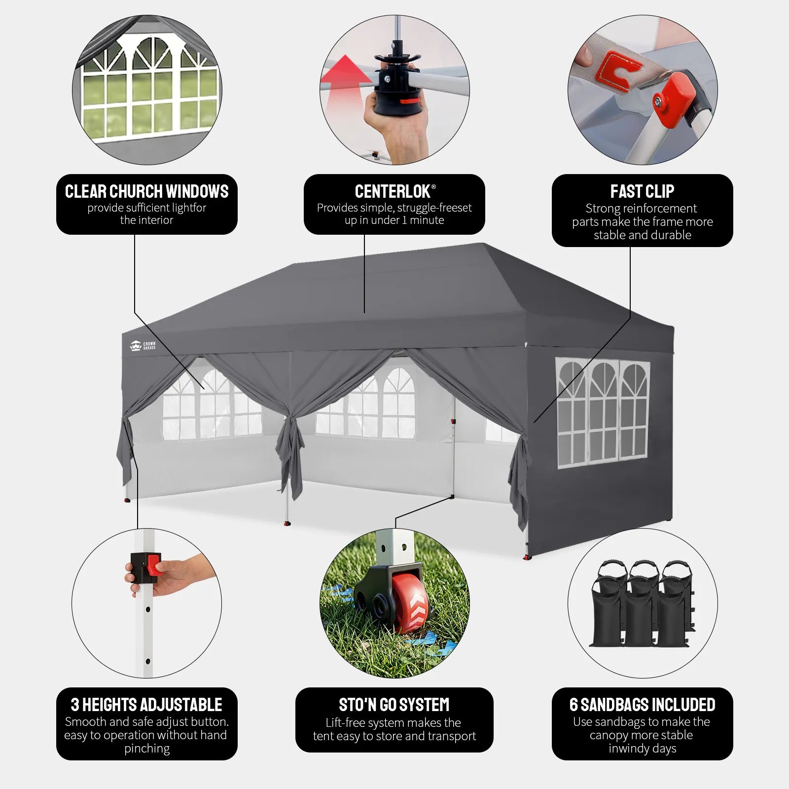 Swift-Lock 10'x20' Canopy | 6 Sidewalls