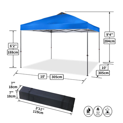 Carpa plegable 10x10 con bolsa de transporte – Refugio portátil para deportes y eventos