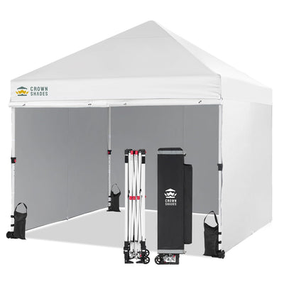 sonnensegel 8x8 8x8 Kommerzielles Pop-Up-Vordach mit 4 Seitenwänden und Hochleistungs – Crown Shades