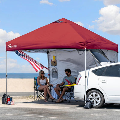 zelt offenes dach Baldachin-Zelt, 10 x 10 Zoll, Pop-Up-Überdachung, Schatten für den Außenbereich, mit Seitenwandtaschen, Aufbau durch eine Person, Mittelverriegelung – Crown Shades