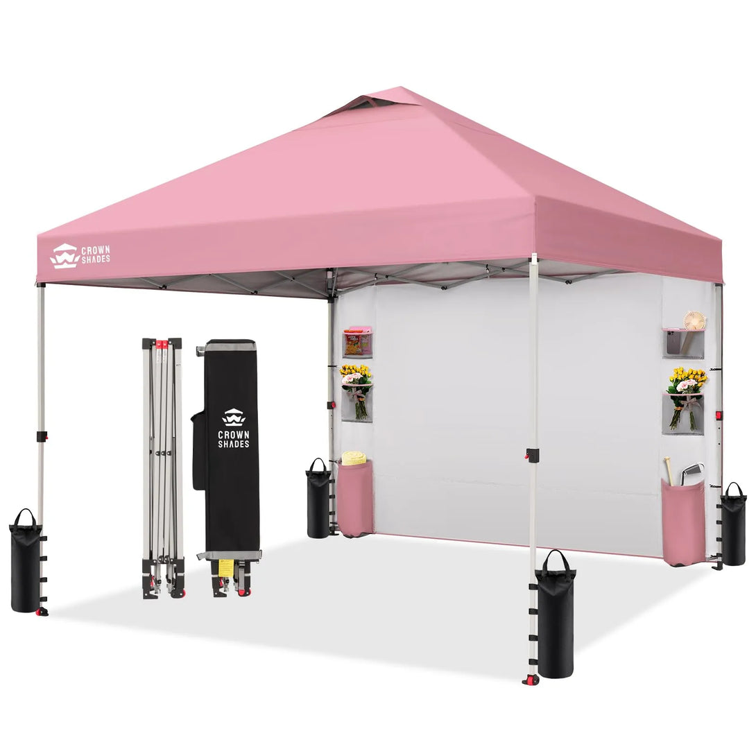 Tente pliante 10x10 et 1 paroi latérale avec organisateur