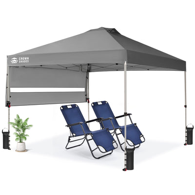 einfache markise 10x14 Pop Up Canopy w/ Extendable Awning | Vista | Crown Shades® – Crown Shades