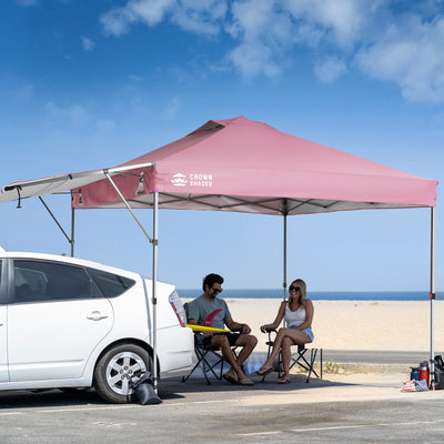 upf markise 10x14 Pop Up Canopy w/ Extendable Awning | Vista | Crown Shades® – Crown Shades