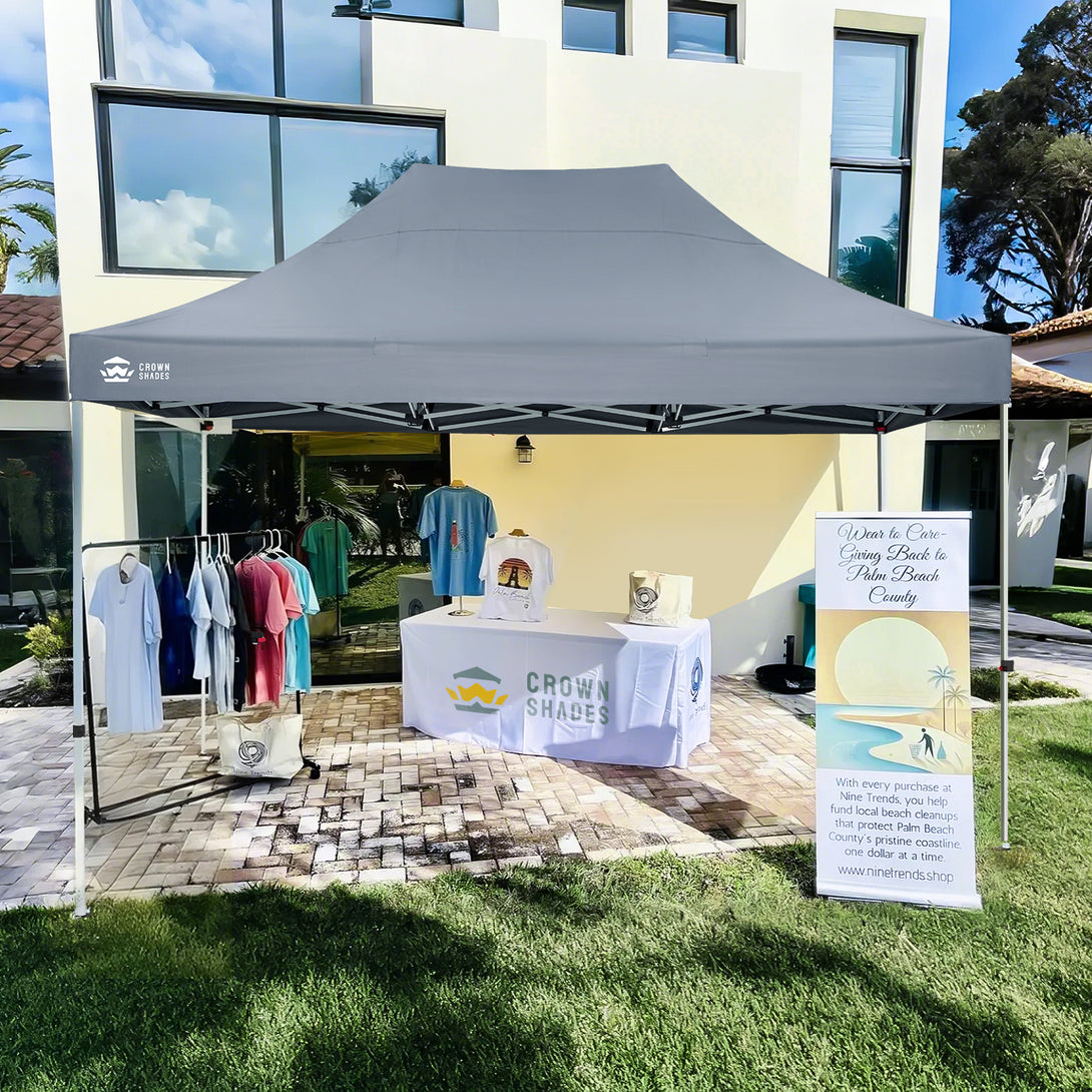10x15 Kommerzielles Pop-Up-Überdachungszelt – Hochleistungs-Sofortschutz