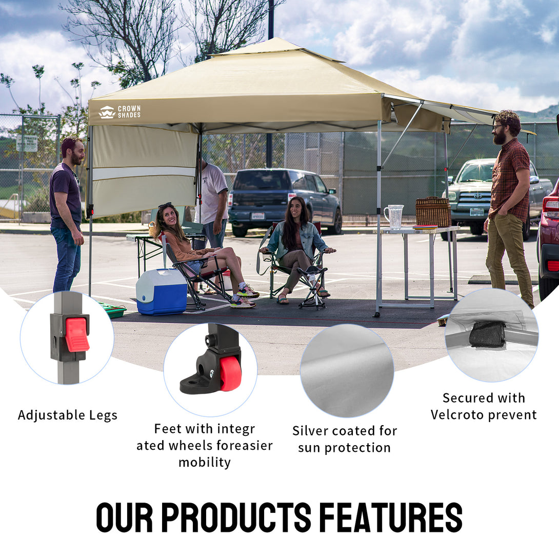 10x18 Pop Up CenterLOK™ Canopy with 2 Extend Awnings