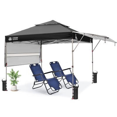 dual markise CROWN SHADES 10x18 Pop-Up-Vordach mit 2 ausfahrbaren Markisen für Veranstaltungen – Crown Shades