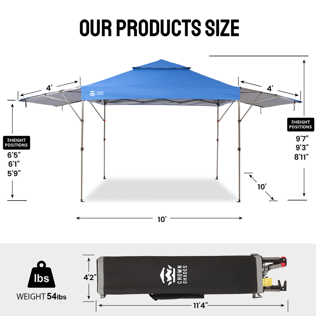 10x18 Pop Up CenterLOK™ Canopy with 2 Extend Awnings