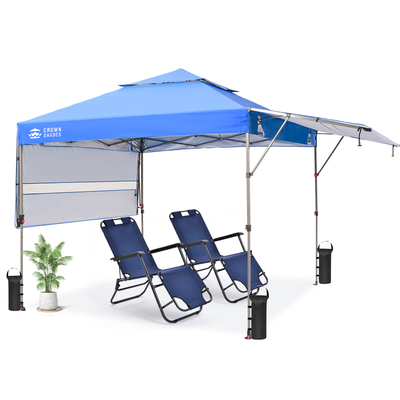 nahtdichtband zelt CROWN SHADES 10x18 Pop-Up-Vordach mit 2 ausfahrbaren Markisen für Veranstaltungen – Crown Shades
