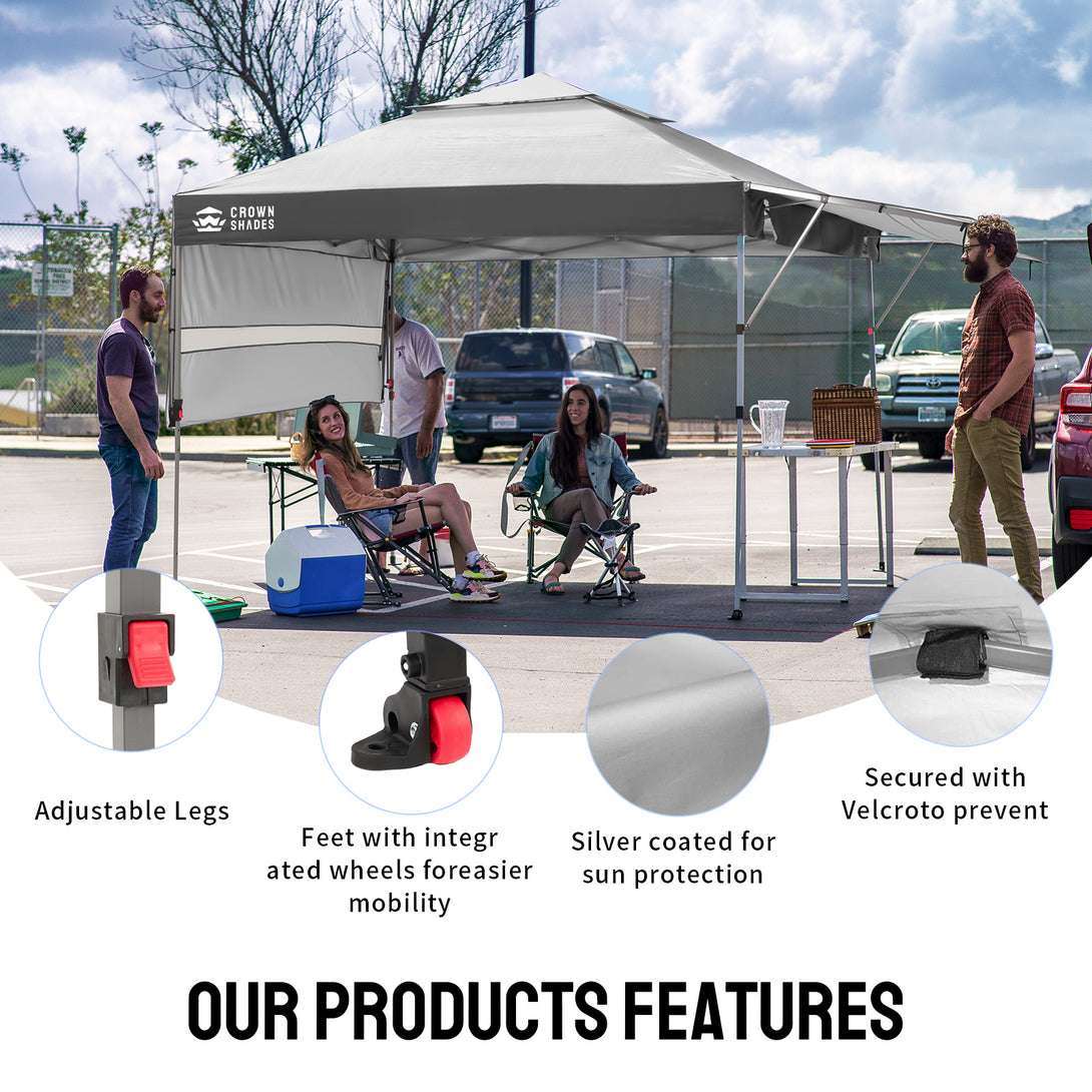 10x18 Pop Up CenterLOK™ Canopy with 2 Extend Awnings