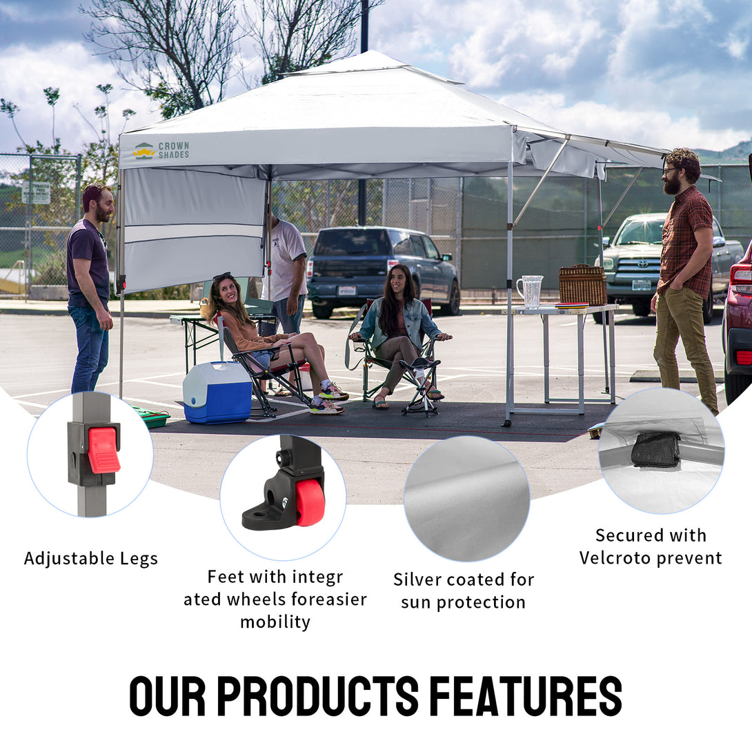 10x18 Pop Up CenterLOK™ Canopy with 2 Extend Awnings