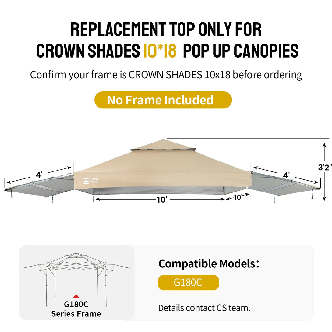 10x18 Canopy Replacement Top