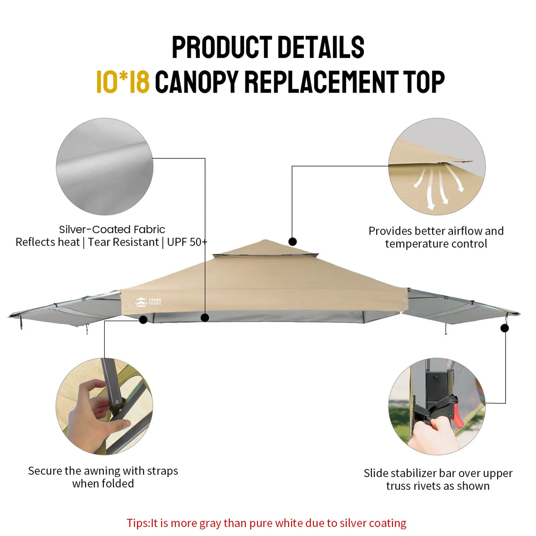 10x18 Canopy Replacement Top