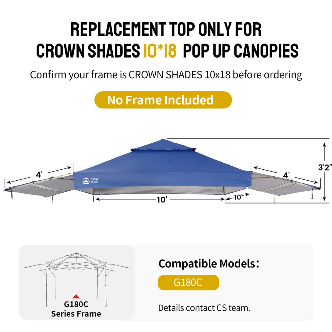 10x18 Canopy Replacement Top