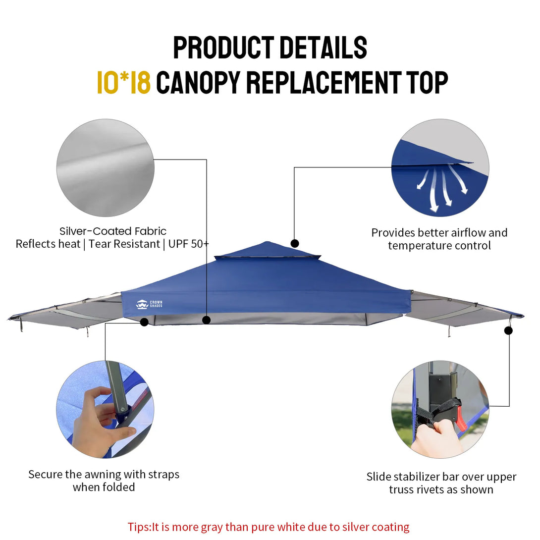 10x18 Canopy Replacement Top