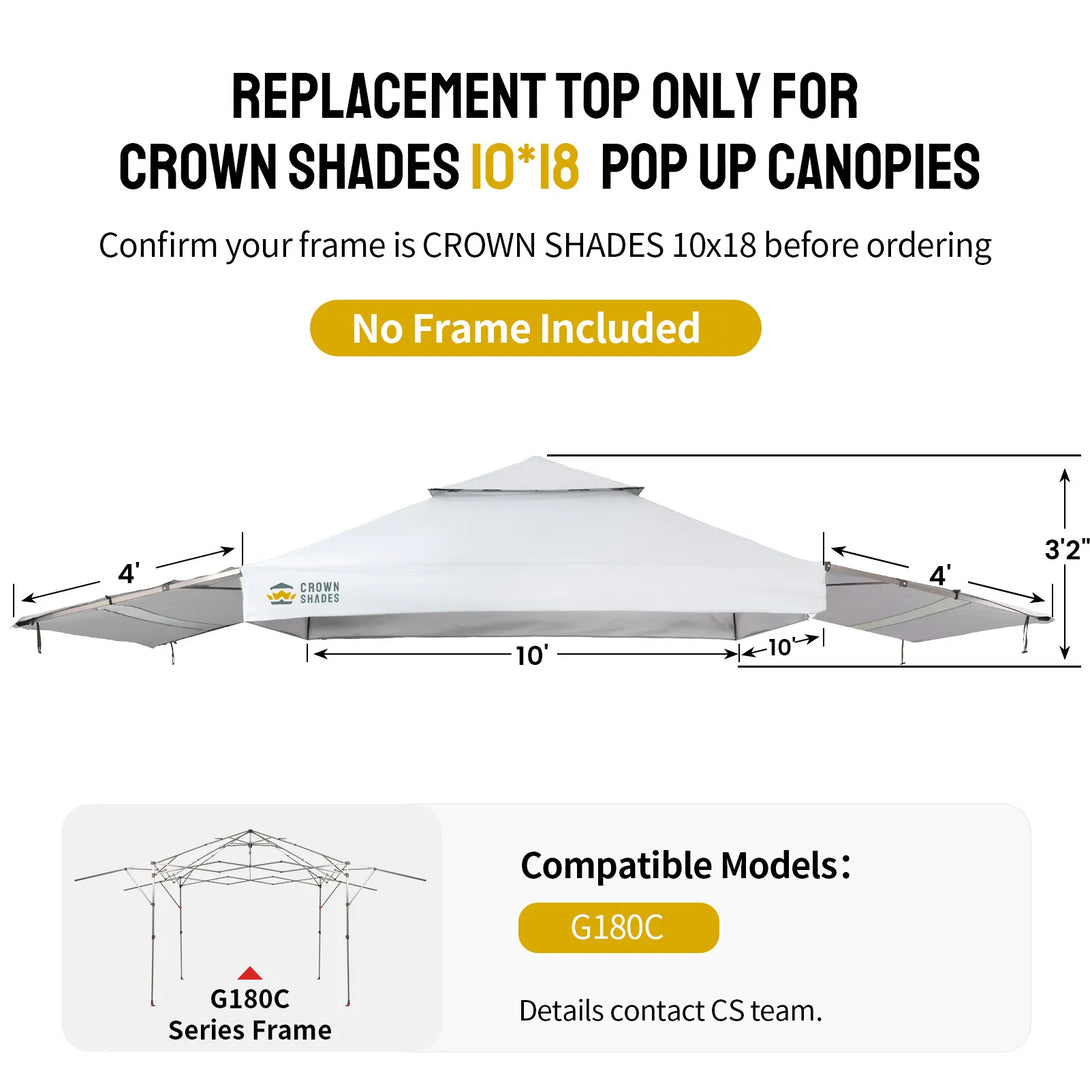 10x18 Canopy Replacement Top
