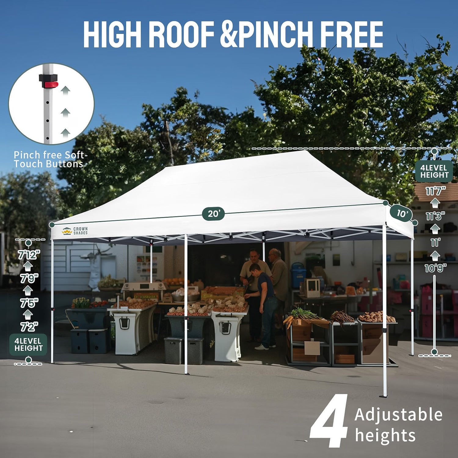 10x20 Heavy-Duty Commercial Pop-Up Canopy Tent – Ultimate Event