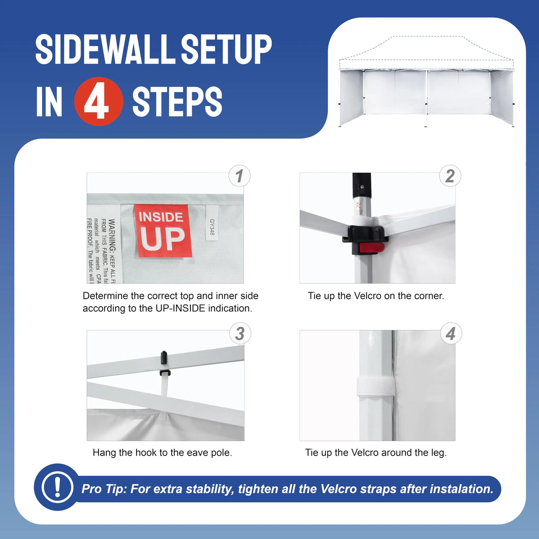 10x20 Canopy Sidewalls (4pck)